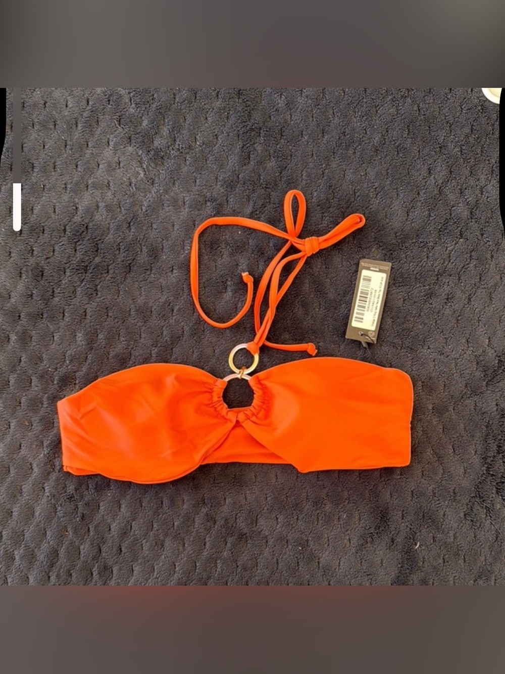 NWT PrettyLittleThing Orange Bandeau Bikini Top Size 6